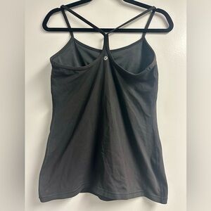 🍋 lululemon athletica Black Power Y Tank W1BMSS Size 10